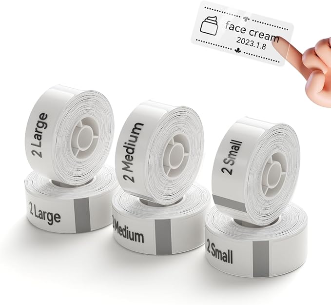 NIIMBOT D11 New Version Label Maker Machine with 3 Rolls Tape, 300DPI Bluetooth Label Printer, Portable Thermal Printer, Sticker Maker for Organizing Home Office School+Extra 6 Rolls Tapes