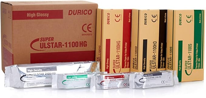 1100HG Compatible with Sony UPP-110HG High Gloss Premium Ultrasound Paper Film/Media, 110mm x 18m (Made in Korea) - 10 Rolls