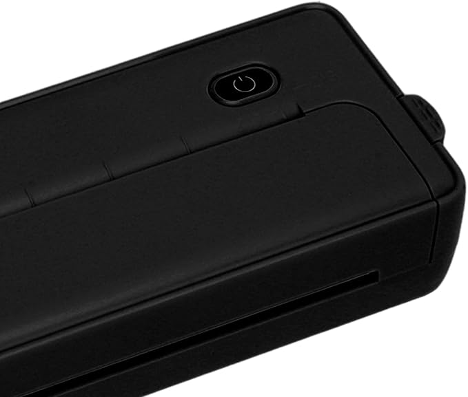 ZJchao Portable A4 Thermal Printer Inkless Mobile Printer for Home and Office (Black)