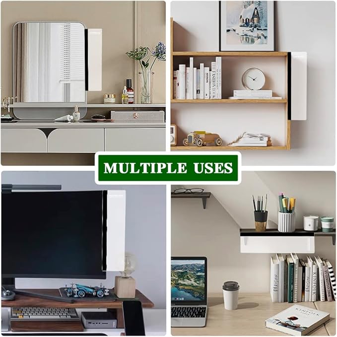 Office Desk Accessories 2pcs Computer Monitor Memo Board Message Board Transparent Acrylic Side Panel Sticky Note Board Left and Right Computer Note Board Suitable for Women Work Form Home Office