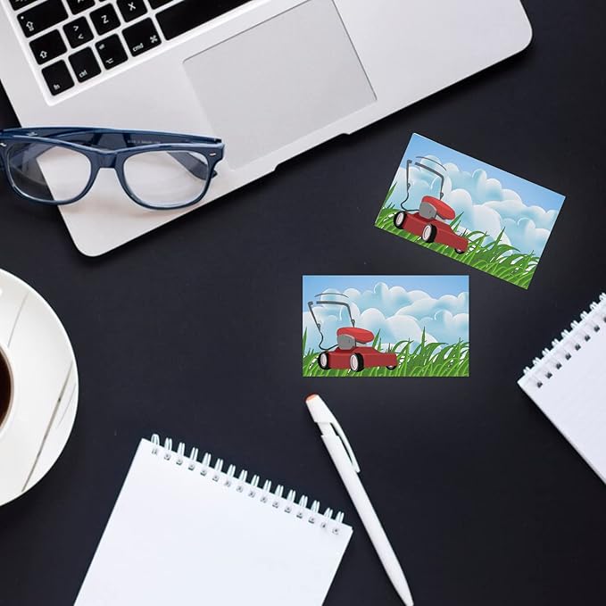 Business Cards Customize with Landscaping Services Templates, Custom Business Cards Personalized with Your Logo, 3.5"X 2" 300gsm Matte Paper for Small Business