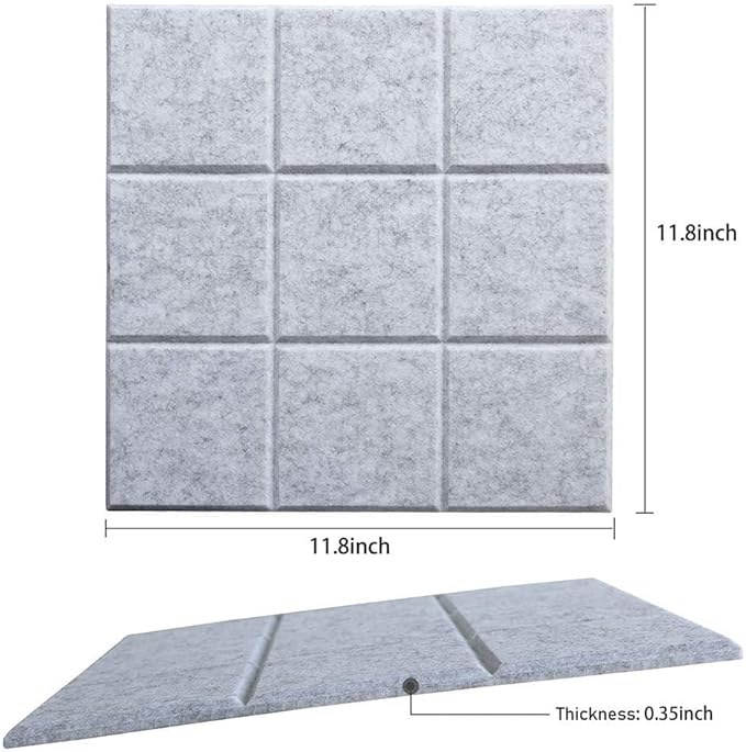 Large Cork Board Felt Board Tiles for Walls with 60 Push Pins, 11.8"x11.8" Pack of 12 Pin Board Notice Boards for Home Office Kitchen, Bulletin Board Wall Tiles for Photos Memos