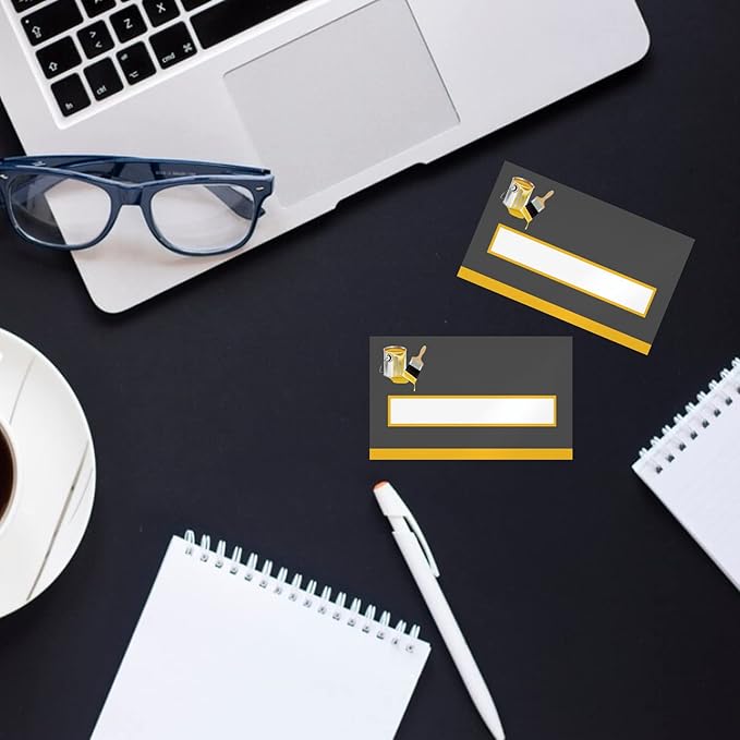 Business Cards Customize with Painting Services Templates, Custom Business Cards Personalized with Your Logo, 3.5"X 2" 300gsm Matte Paper for Small Business