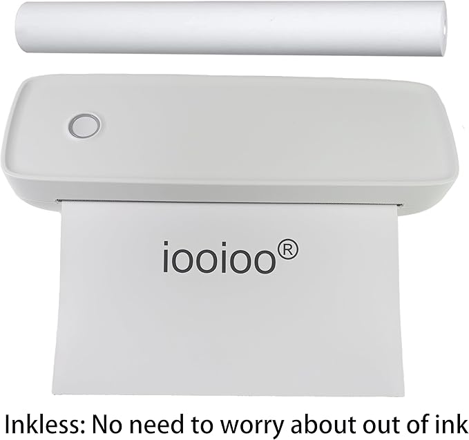 iooioo, 8 rolls, thermal printer paper 8.5x11 letter size, rolled, BPA free. For aixiqee, IOOIOO, GUTHERREN, minzhi, Jadens, Gloryang, Peripage, Munbyn, Hprt, Phomemo, other printers(lasting 3 years)