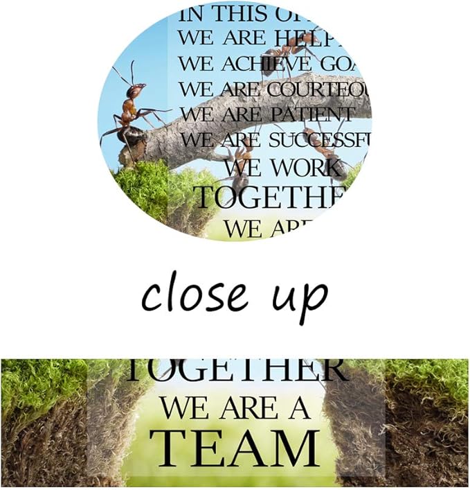 Modern Inspirational Posters Ants Constructing Bridge Motivational Quotes Teamwork Canvas Wall Art with Wooden Frame Ready to Hang for Office Home Decor - 12''Wx16''H