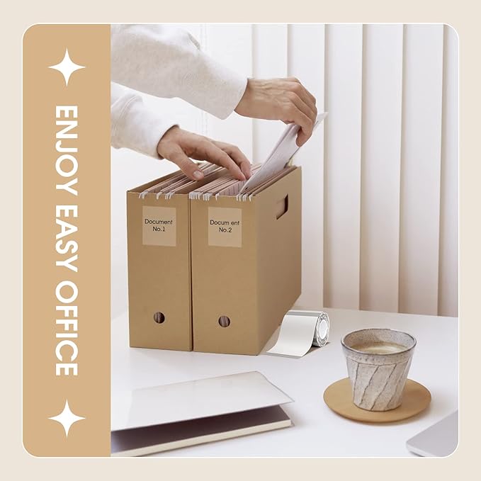 NIIMBOT Label Maker, B3S Thermal Label Printer, 3Inch Portable Label Makers with 70x40mm White and 50x50mm Round Clear Label, Barcode Label Printer for Small Business, Office, Home, Mailing
