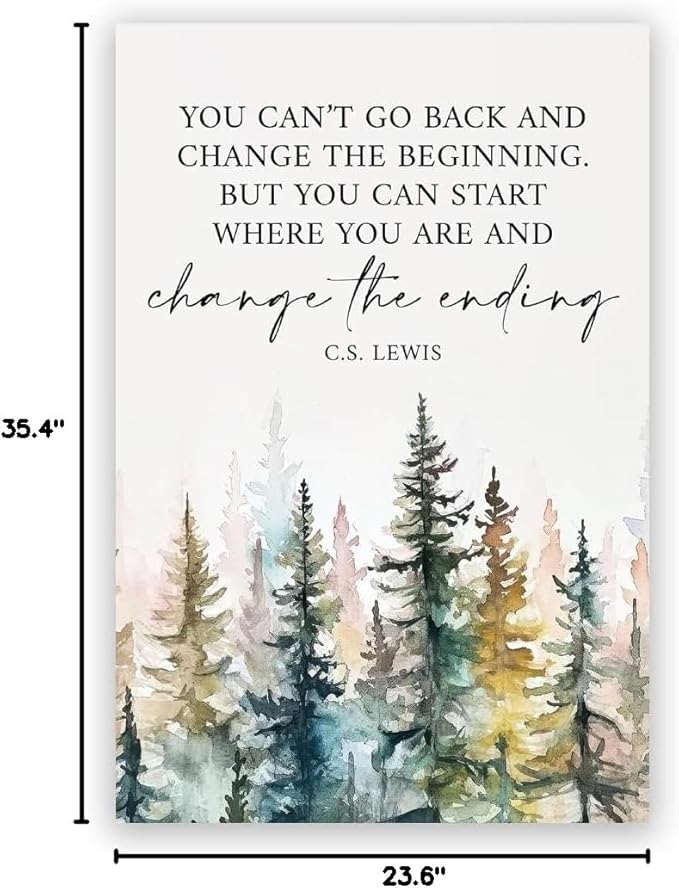 Motivational Office Wall Decor CS Lewis Quote Inspirational Wall Art Positive Affirmations Canvas Prints Encouraging Motivational Posters For Office Bedroom Living Room Home 24x36inch Unframed