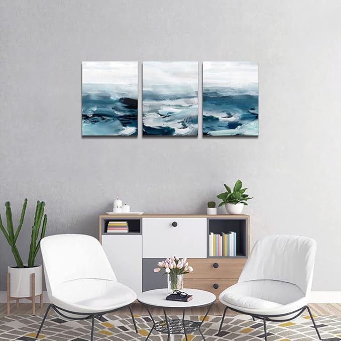 MHARTK66 Abstract Wall Decor For Living Room Canvas Art Bedroom Decorations Office Minimalist Paintings Inspiration Pictures Artwork Home Decoration 3 Piece Set