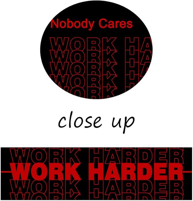 Modern Motivational Posters Nobody Cares Work Harder Entrepreneur Inspirational Quotes Canvas Wall Art Positive Attitude Painting Artwork Framed Ready to Hang for Office Home Decor - 18''W x 24''H