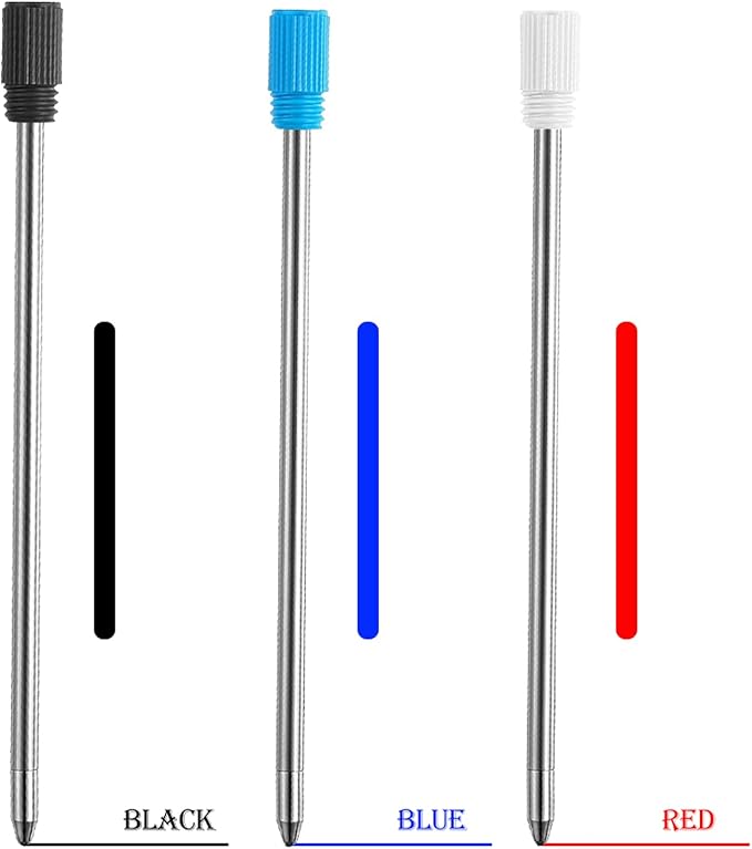 DUNBONG Ballpoint Metal D1 Refill for Multifunction Pen, Blue pack of 5 pieces (Blue)