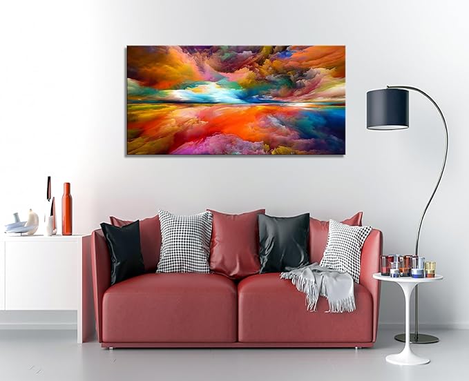 YYYYHPP YP2050 Abstract Wall Art Colorful Clouds Landscape Pictures Canvas Prints Paintings Ready to Hang for Living Room Bedroom Kitchen Home and Office Wall Decor