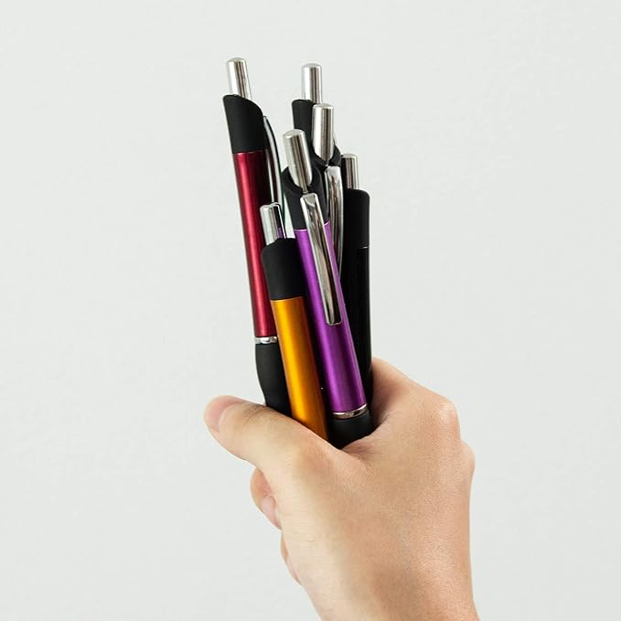 MiSiBao Retractable Ballpoint Pens Black Ink 1mm Medium Point Work Pen Smooth Writing for Men Women Office Business(12 count+4refills)
