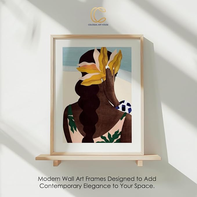 Colossal Art House Modern Art Framed Poster for Home & Office Wall Decoration - Portrait, Wall Display (Brown, 12x16 Inch Frame with Art Print)