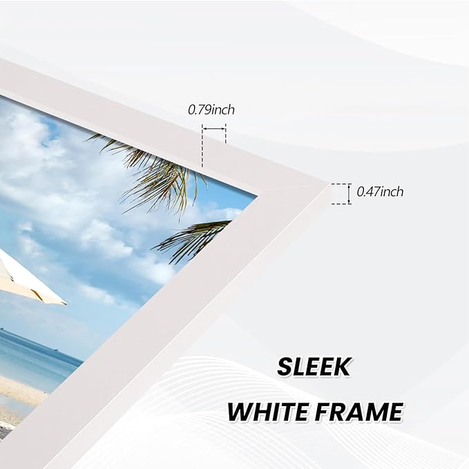 11x14 Collage Picture Frame, Displays 5Pcs 4x6 Photos with Mat or 1Pcs 11by14 Picture without Mat for Wall Hanging, Picture Frames Collage Wall Decor, 1 Pack,White