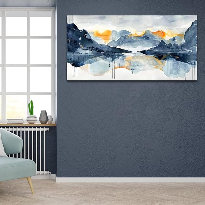 FUHAIHUA Large Canvas Wall Art For Living Room Home Decorations For Bedroom Office Wall Decor Abstract Watercolor Pictures Aesthetic Paintings Art Prints Contemporary Decor 30x60 In