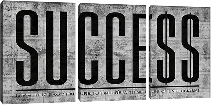 Motivational Grey Wall Art Poster Prints Inspiring Quotes Wall Decor Framed Artwork for Workplace Office Living Room Bedroom Inspirational Home Decorations Ready to Hang(60" Wx28 H)