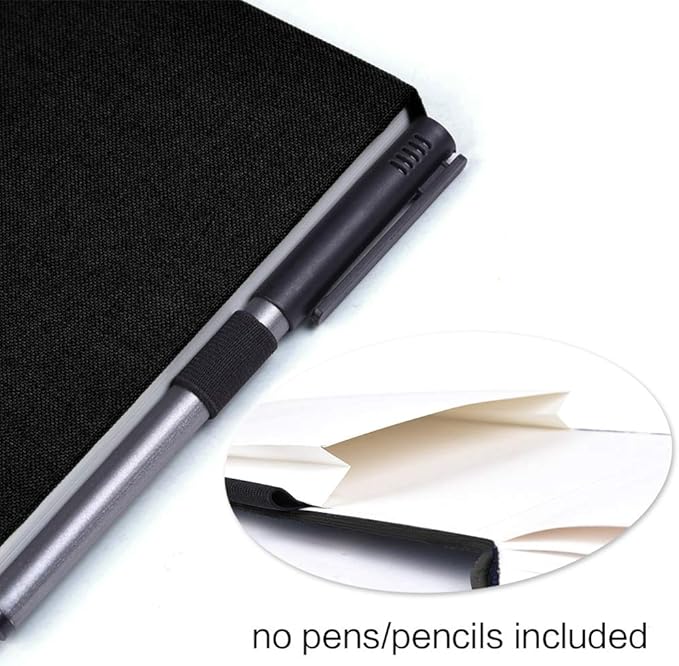 5" x 8" 220gsm Watercolor Journal Hardbound 80pgs(40 Sheets Front Back 2 Textures) Travel Size for Calligrapher Colored Pencil Watercolor Sketch Doodles Book Handmade Cloth Cover Notebook blesscat