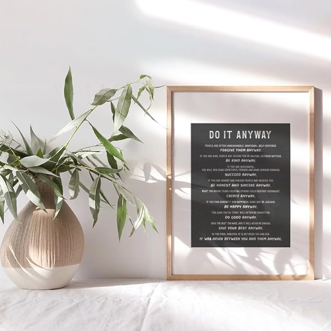 Inspirational Quotes Wall Decor for Men - Black Office Wall Decor - Motivational poster - Motivational Wall Art - Office Wall Art & Decor - positive Sayings - Do It Poster 8x10 Yellowbird Art & Design