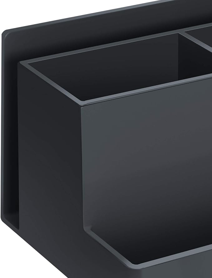 Acrimet Desktop Organizer - Multi Organizer Caddy Holder for Office, Home and School use (Plastic) (Black Color)