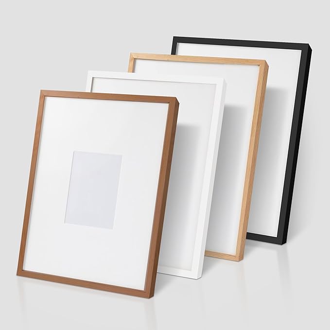 artisane home goods - Gallery Frame 1.0, Picture Frame, 16x20 Black, Gallery Wall Frame Set, Large Picture Frame, Oversized Mat (4x4, 4x6, and 5x7)