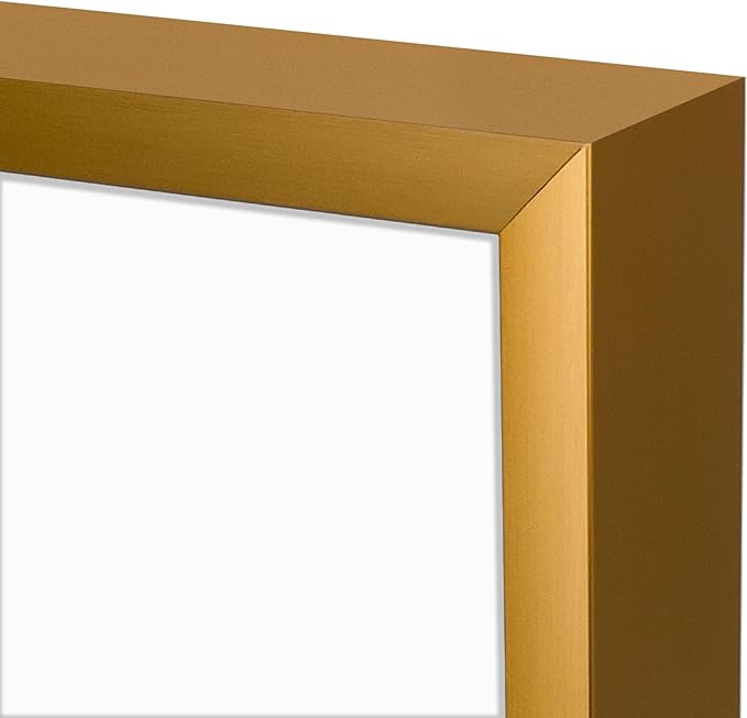 Golden State Art, Gallery Wall Frame Set of 6 - Bronze 11x14 Aluminum Photo Frames with Mat for 8x10 Pictures - 11 x 14 inch Metal Frame with Real Glass Cover - Elegant Home or Office Decor