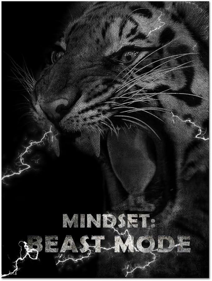 Inspirational Wall Art Motivational Pictures Prints on Canvas Modern Inspiring Entrepreneur Quotes Posters Mindset Beast Mode Painting Artwork Decor for Living Room Office Home Gifts (18" Wx24 H)