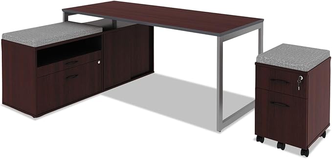 Alera ALE Valencia Series Mobile B/F Pedestal, 15 7/8w x 19 1/8d x 22 7/8h, Mahogany