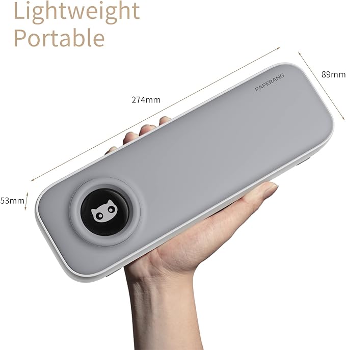F2S A4 Size Portable Printer Thermal Printing Wireless BT Travel Mobile Printer Port 4/8 inch Compatible with Android and iOS Window System for Outdoors Home Office Students and
