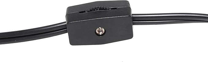 Simple Designs LD1075-BLK 15.28" Sleek Essentials Minimalist Metal Desk Task Lamp, for Office, Desk, Nightstand, Dorm, Black