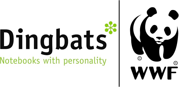 Dingbats* Notebooks - Wildlife Squared Medium Notebook, Orange Tiger, A5 - Cream 100gsm Ink-Proof Paper - Includes Elastic Closure & Bookmark