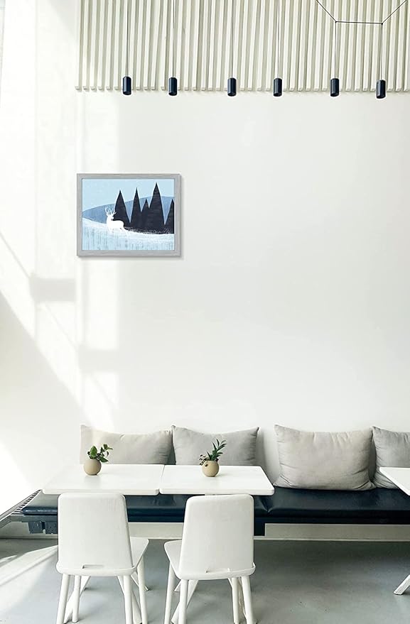 Golden State Art, 11x14 Grey Wooden Frame with White Mat - Displays Five 4x6 Photos - Tempered Glass - Wall Mounting, Portrait, Set of 10
