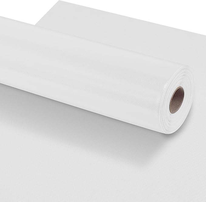 16 in x 40 Ft Fabric Bulletin Board Roll Classroom Non Woven Fabric Background Decorations Waterproof Wrinkle Resistant Bulletin Board for Back to School Wall Decor(White,Pure)
