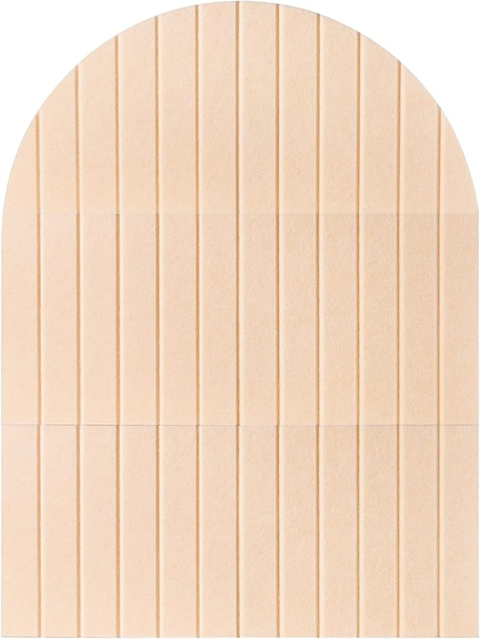 Arched Felt Bulletin Board, 31.5"x24" - Modern Fabric Pin Board for Office & Home Wall, Upgraded Adhesive, Damage-Free Installation, Reusable Wall Organizer for Notes, Photos Reminders (Light Orange)