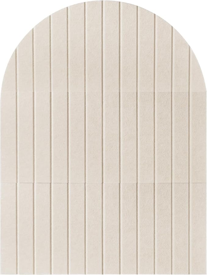 Arched Felt Bulletin Board, 31.5"x24" - Modern Fabric Pin Board for Office & Home Wall, Upgraded Adhesive, Damage-Free Installation, Reusable Wall Organizer for Notes, Photos Reminders (Dark Camel)