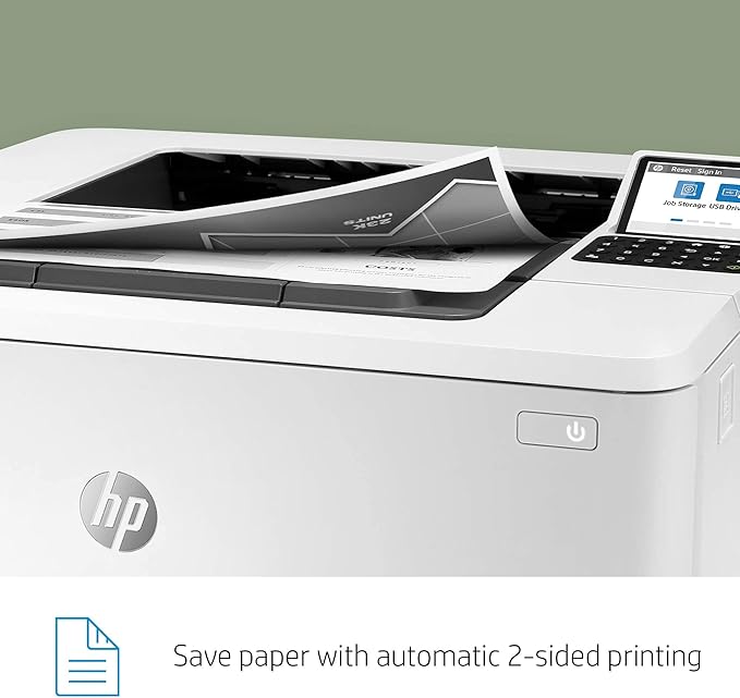 HP LaserJet Enterprise M406dn Monochrome Duplex Printer (3PZ15A) (Renewed)