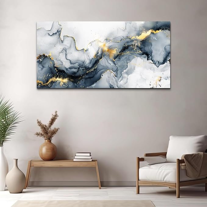 KELIYUAN Canvas Wall Art Large Wall Decor For Living Room For Bedroom Office Decorations Minimalism Ink Paintings Abstract Wall Pictures Artwork Ready to Hang Modern Decor Hotel Mural 24"x48"