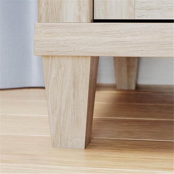 Pemberly Row Engineered Wood Lateral File Cabinet, Chalk Oak Finish, 2-Drawer Design with Key Lock, Solid Wood Feet, Safety Mechanism, Home Office Storage for Letter or Legal Files