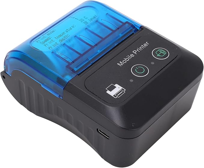 Portable Home Printer for Travel, 2 Inch Thermal Bluetooth Printer, Android OS Compatible, 203Dpi 80MM/S 58MM Width, for Home/Office/Business/Travel