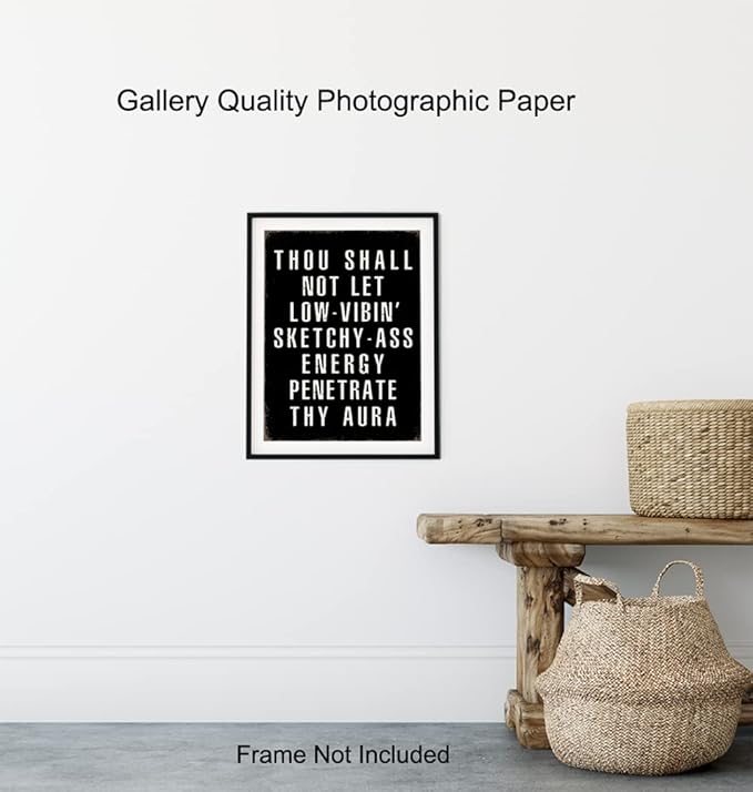 Motivation Quotes Wall Art - Funny Quotes Wall Art & Decor - Funny Sayings Wall Decor - Positive Poster - Entrepreneur Gifts - Home Office Decor - Man cave Sign - Inspiration - UNFRAMED 8x10 Print