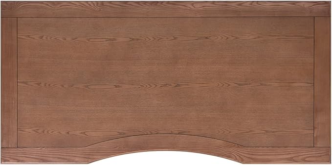 Jennifer Taylor Home JTH Luxe Dauphin Gold Accent 5-Drawer Wood Executive Desk, Natural Brown Ash Wood