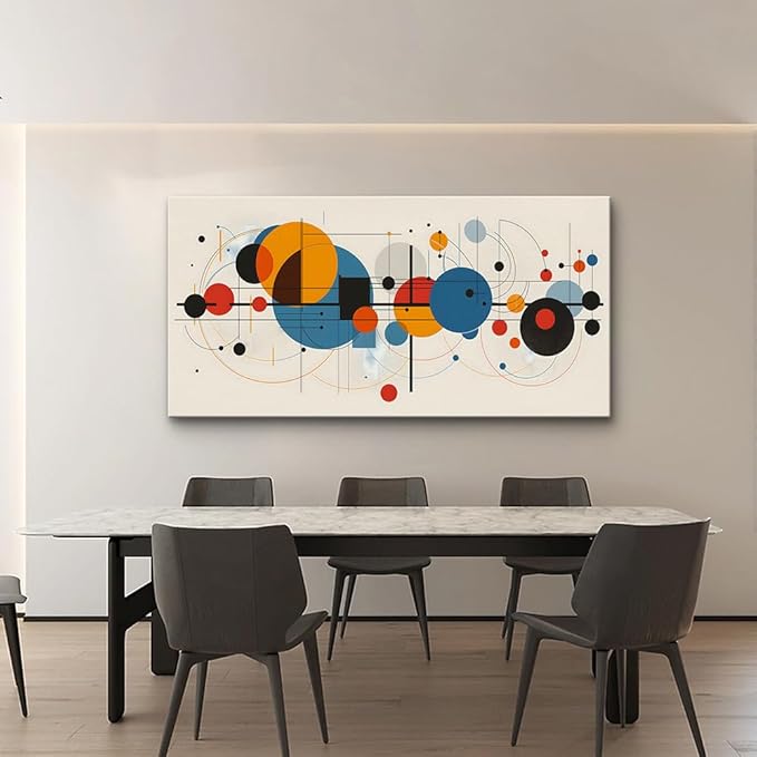 hyidecorart Boho Wall Art For Living Room Large Canvas Wall Decor For Bedroom Office Decorations Minimalism Abstract Geometric Wall Painting Ready to Hang Pictures Artwork Canvas Prints Home Decor