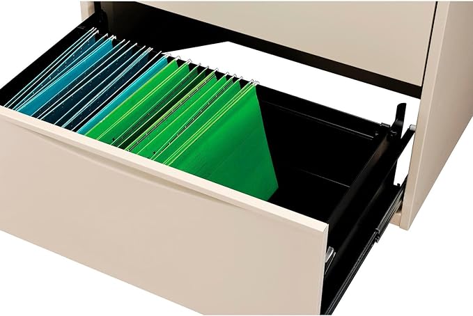 Global Industrial 30" W Premium Lateral File Cabinet, 4 Drawer, Putty