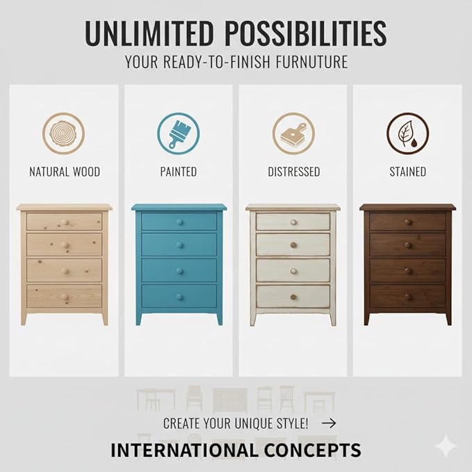Solid Wood Shaker Bookcase - 48" H