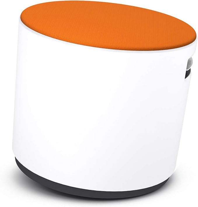 Steelcase Turnstone Buoy, Tangerine Fabric, White