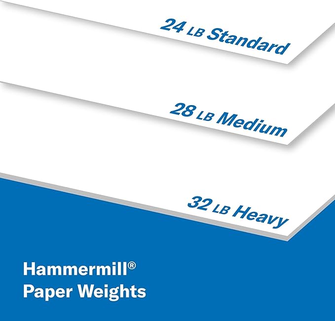 Hammermill Printer Paper, Premium Color 32 lb Copy Paper, 8.5 x 11-1 Ream (500 Sheets) - 100 Bright, Made in the USA, white (102630)