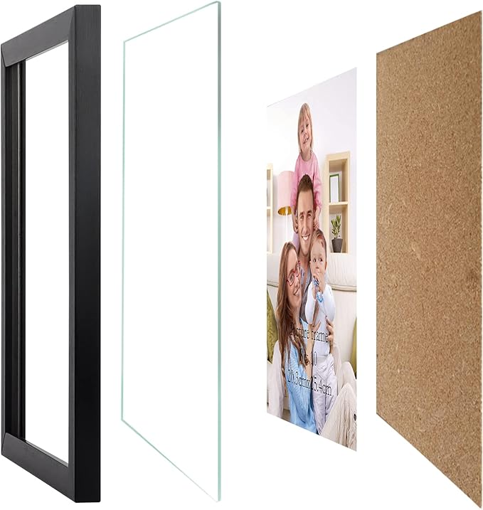 Giftgarden 10-Pack Black Picture Frames for Multiple Sizes Photos, Two 8x10, Four 5x7, Four 4x6, Multi Assorted Photo Frame for Collage Wall or Tabletop Display