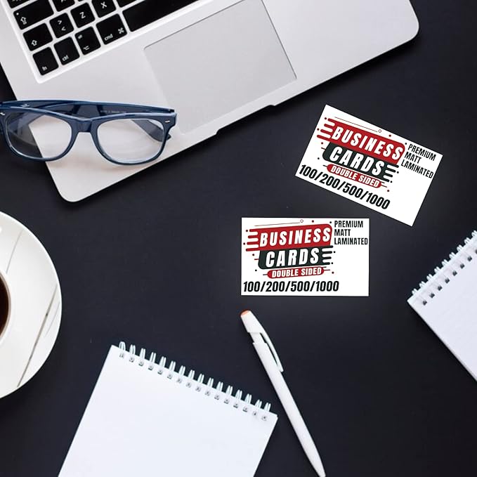 Business Cards Customize with Templates, Custom Business Cards Personalized with Your Logo, 3.5"X 2" 300gsm Matte Paper for Small Business - Design Your Own