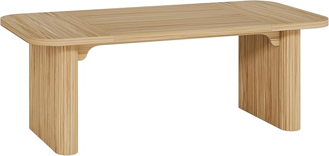 Tribesigns 62-Inch Modern Executive Desk, Wood Office Desk, Large Aesthetic Computer Desk with Double Pedestal, Workstation for Home Office (Natural Oak)