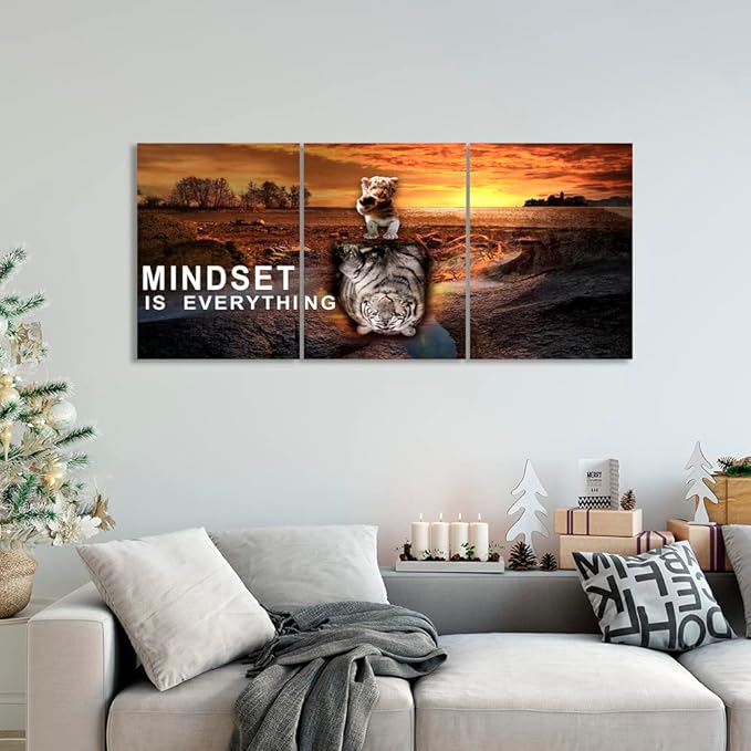 Inspirational Wall Art Canvas Wall Art Motivational Framed Wall Art Pictures Poster Prints Painting Office Wall Decorations for Bedroom Living Room Home Decor (36" W x 16" H)