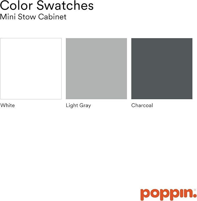 Poppin Mobile Mini Sittable Stow Rolling File Cabinet - White & Light Gray w Dark Gray Seat Cushion. Two Locking Drawers & One Key Lock. Two Keys Included. One Utility Drawer & One Hanging File Drawer